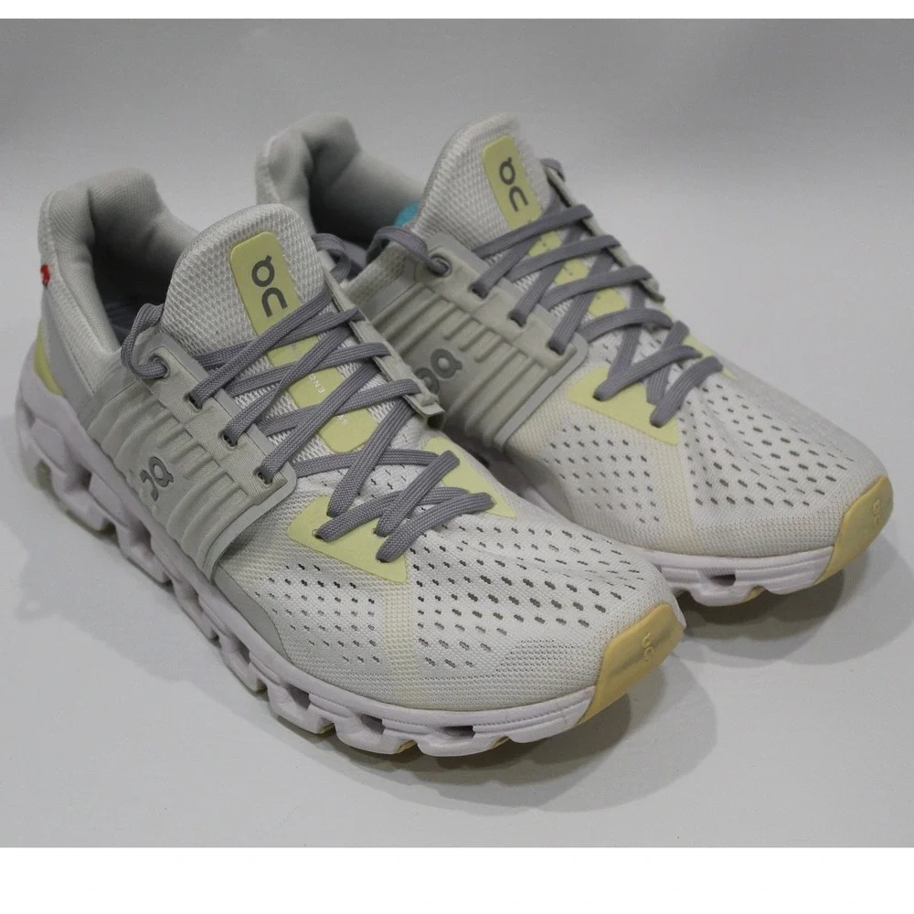 On Running Cloudswift Running Shoes Womans‎ 8.5 White Yellow Lace Up Athletic